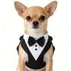 Dog Tuxedo for Wedding Outfit, Dog Suit and Tie Costumes for Birthday, Cosplay, Christmas Party, Pet Formal Wear with Bowtie