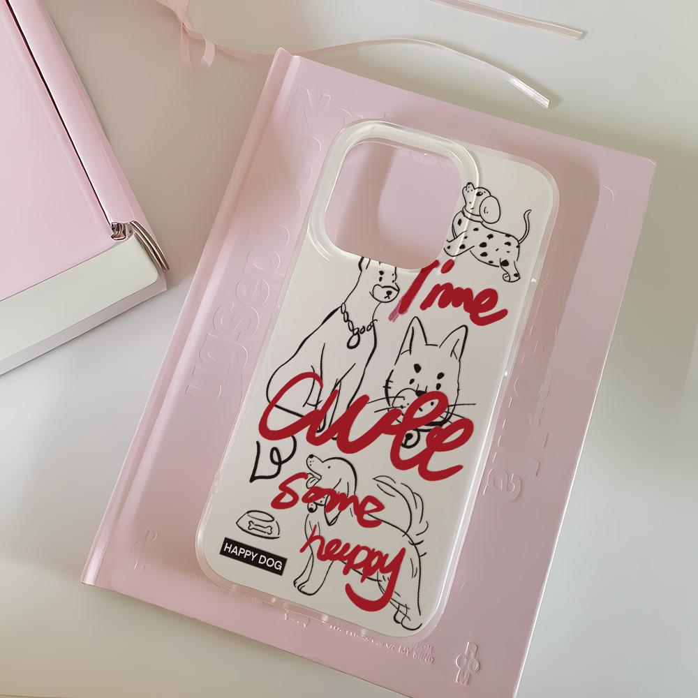 Painted Phone Case for iPhone 12 13 15 16 iPhone 16 12 13 14 15 Pro  14 15 16 Pro Max Coverage Shockproof Anti-Fingerprint Fresh Style Protective Case