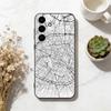Famous City Sketch City Map Phone Case For Samsung Galaxy A73,A72,A71,A70,A53,A52,A51,Soft Silicone Black Cover