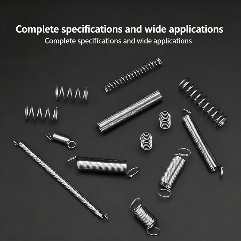 200Pcs/set Spring Assortment Kit 20 Sizes Galvanized Steel Compression Springs Mechanical Extension Springs Set for Home Repairs