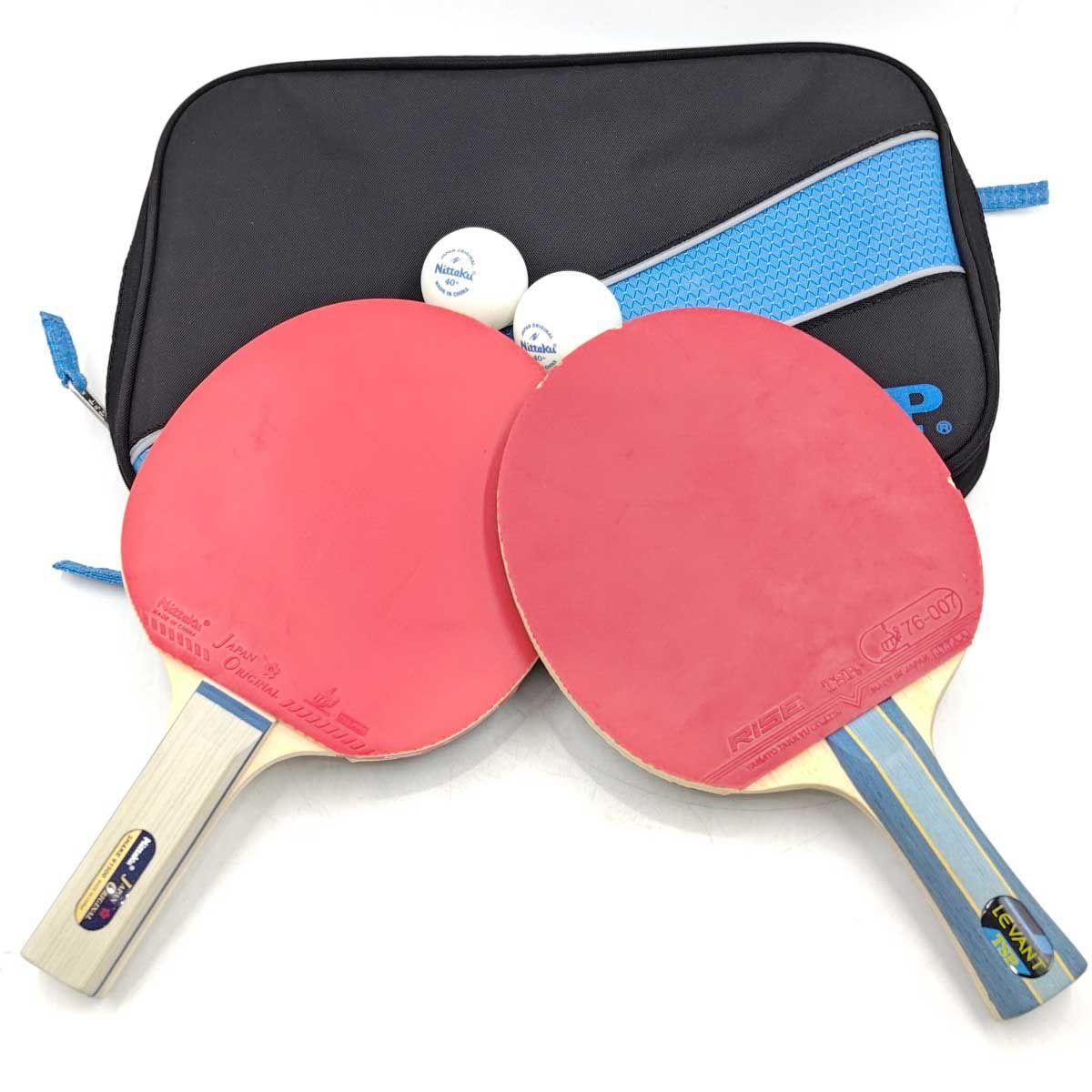 Used Nittaku Japan Original SHAKE #1500 TSP Levant FL table tennis racket case set