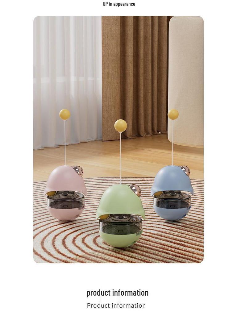 Cat Teaser Tumbler: Self-Entertaining Educational Toy & Food Dispenser for Kittens