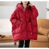 2024 Winter Women's Mid-Length Plus Size Hooded Coat for Maternity - Thick and Loose Fit (200 Lbs)