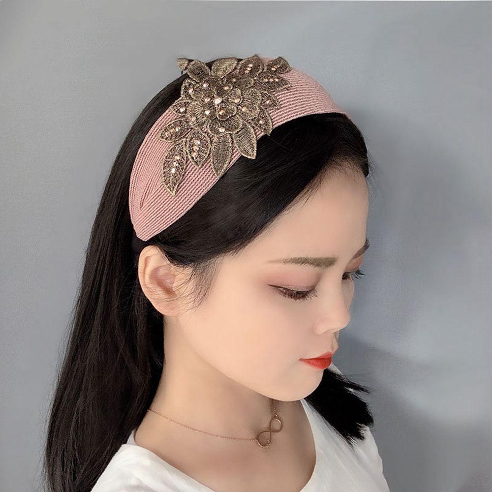 Cloth Flower Non Slip Wash Face Lace Hairbands Korean Head Wrap Women Hair Hoop Mother Headband