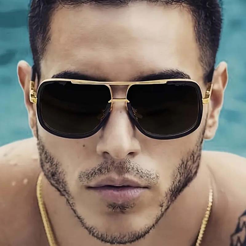 Glasses Shoes Men's Gold Timeless Designer Flat Top Mirror Sun Eyeglasses Rectangular For And Wo Superstar Extra Large Goggles Wo