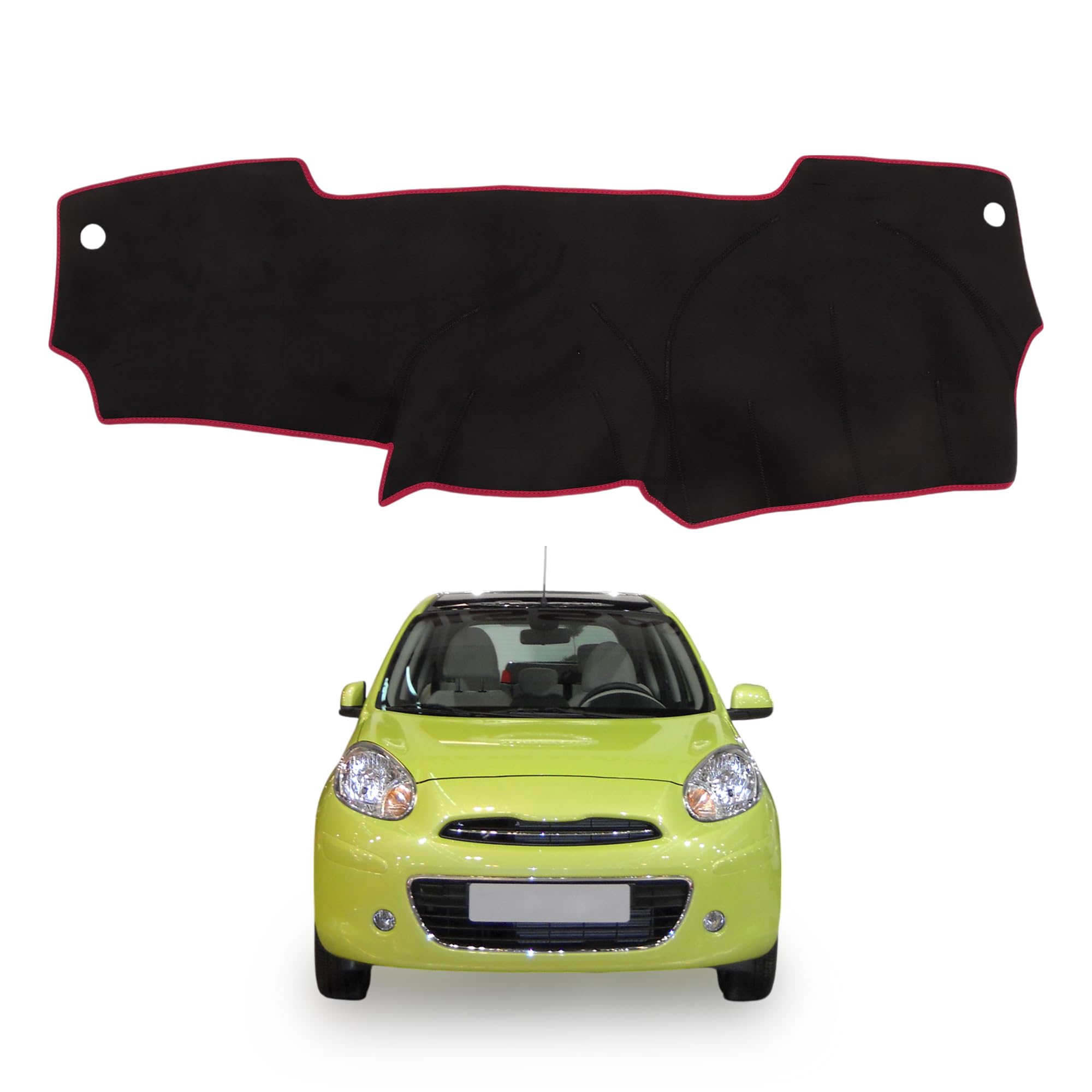 

TUCKBOLD Коврик на приборную панель для Nissan March Защитный коврик для приборной панели автомобиля Внутренний Солнцезащитный Фланелевый Черный с Красным Комплект Micra, K13, Интерьер, Чехол, Коврик, Детали,