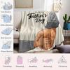 Father's Day Bond Flannel Blanket Warm Soft Halloween Christmas Couch Warm Cozy Decorative Decor Gift for All Season