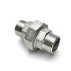 304 Stainless Steel Double-Ended Male Thread Union Oil Nipple Tightening Joint, Sizes: 1/4', 3/8', 1'