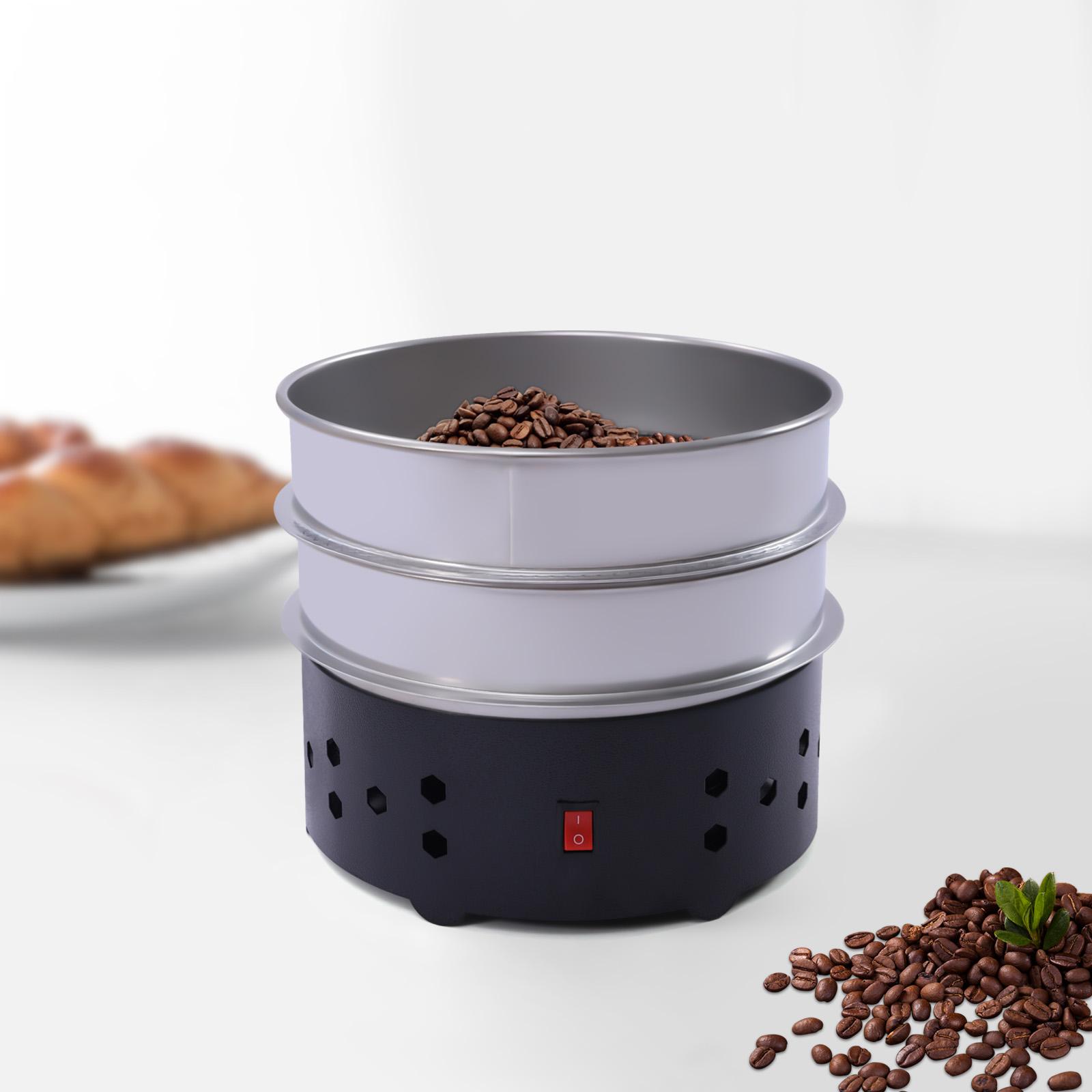 

1.3lb Electric Coffee Bean Cooler, Double Layer Coffee Beans Cooling Disk with Efficient Heat Dissipation, 110V 34W Low Power серебряный