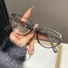 1pcs of Fashionable Cat Eye Transparent Lens Glasses Suitable for Both Parties and Daily Wear