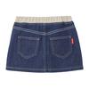 Skirt Denim Hickory Logo Simple Girls Baby Kids Clothing S Indigo Blue [MIKI HOUSE] Children's 10-1711-494 (100-110cm)