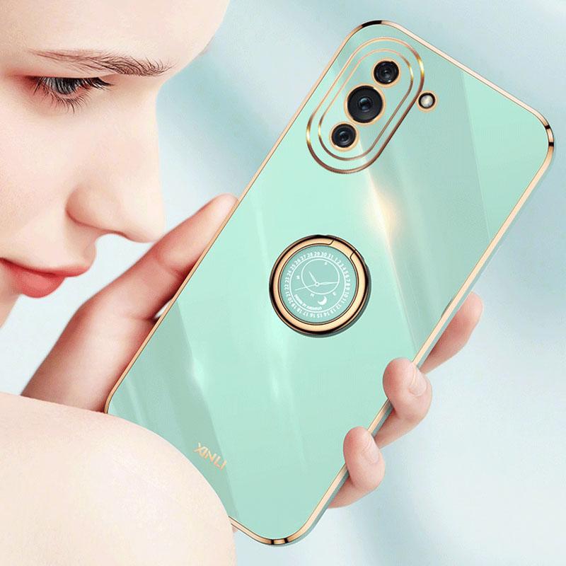XINLI For Huawei Nova 10 4G Phone Case with Kickstand,Electroplating TPU Back Protector Cover
