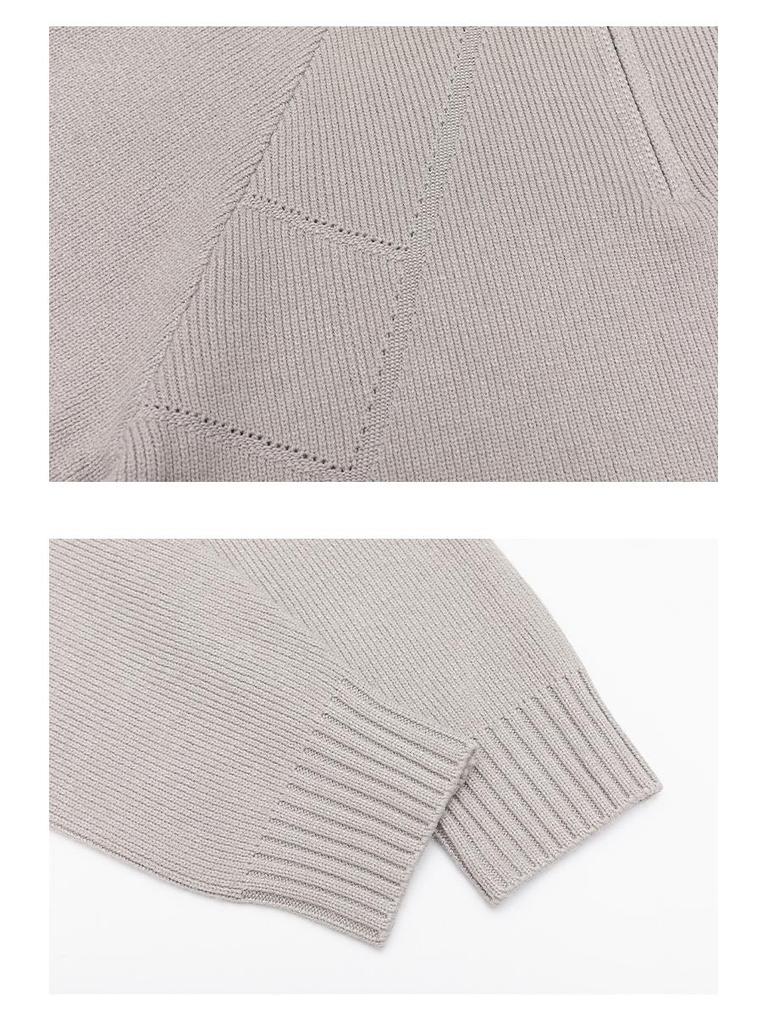 Mu Yuan Men's 2025 Fall/Winter Half-Zip Stand Collar Japanese Casual Knit Sweater