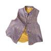 Bada Haojing pattern imitation disc buckle stand-up collar clothing fabric star with the same vest women's top satin cloth