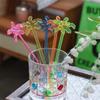 50pcs Plastic Coffee Beverage Stirrer Tropical Summer Juice Drink Stirrers  Party Favors