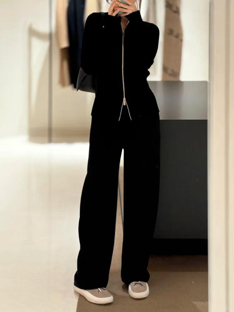 

He Jia 25 Wool Stretch Flannel Cinched Waist Straight-Leg Casual Trousers Extra Large чёрный
