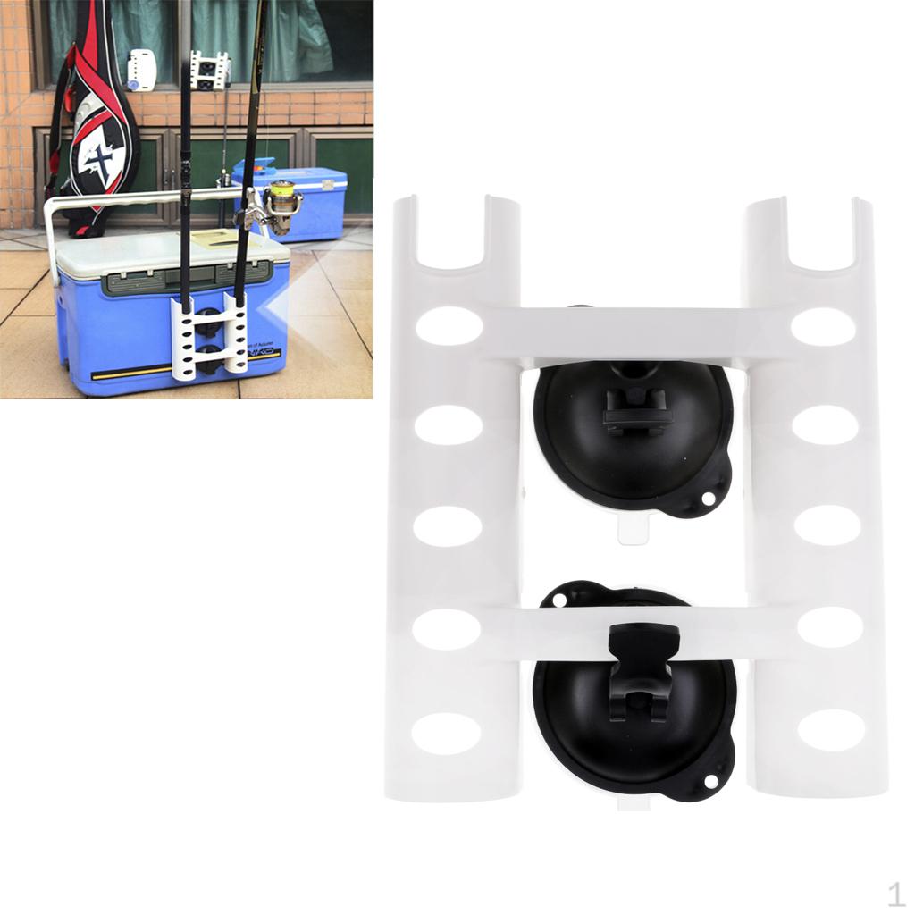 

Suction Cup Fishing Rod Rack 2 Tube Holder for Car/Truck/SUV/Fishing Box