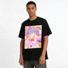Soda Pop Anime Style Print T-shirt Casual Loose Unisex Top Trendy Cartoon Graphic Tee For Teens Pure cotton T-shirt