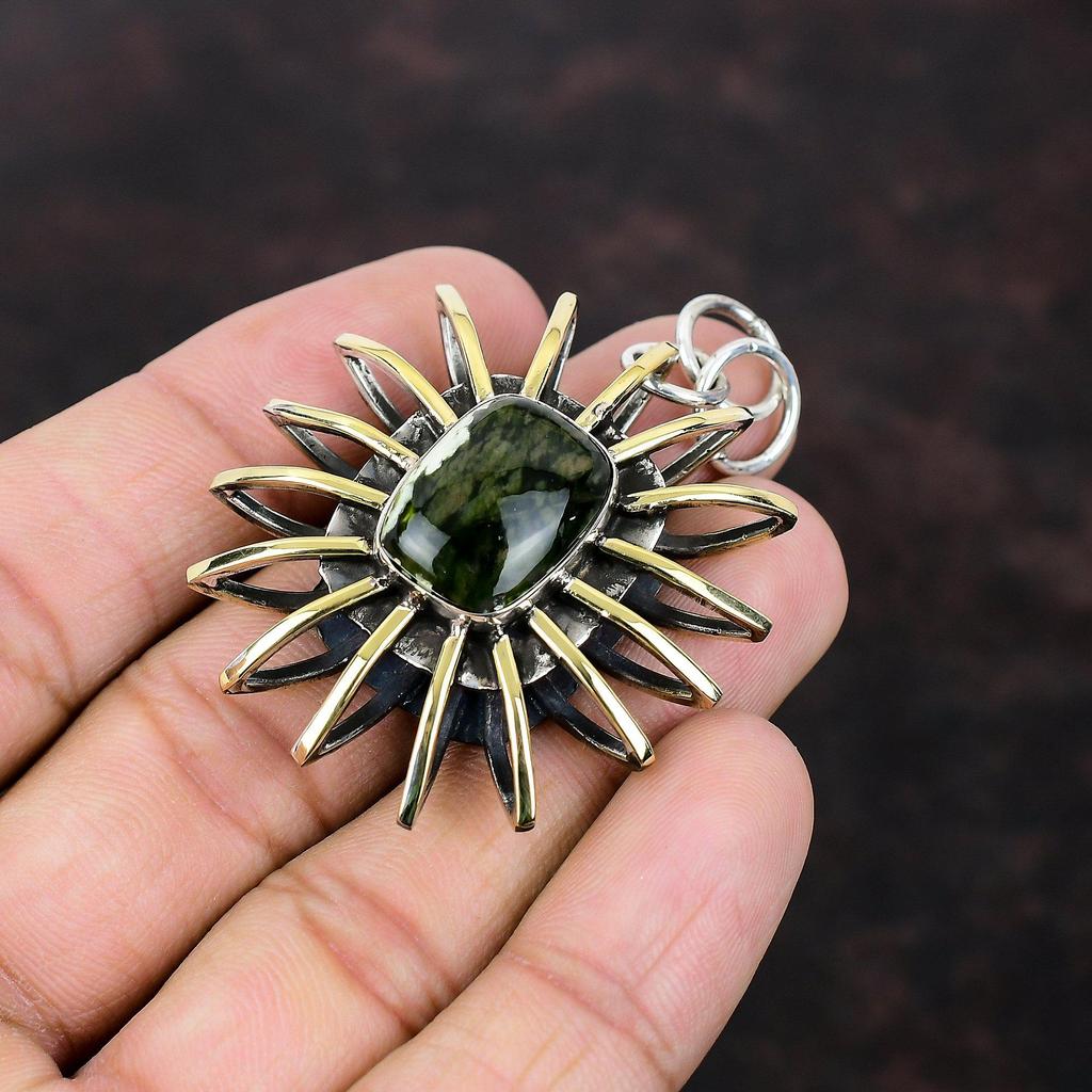 Avustralya Krom Kalsedon Kolye 925 Ayar Gümüş Kolye Zarif Taş El Yapımı Takı 18 K Altın Kaplama Kafes Kolye Eşi Için Hediye