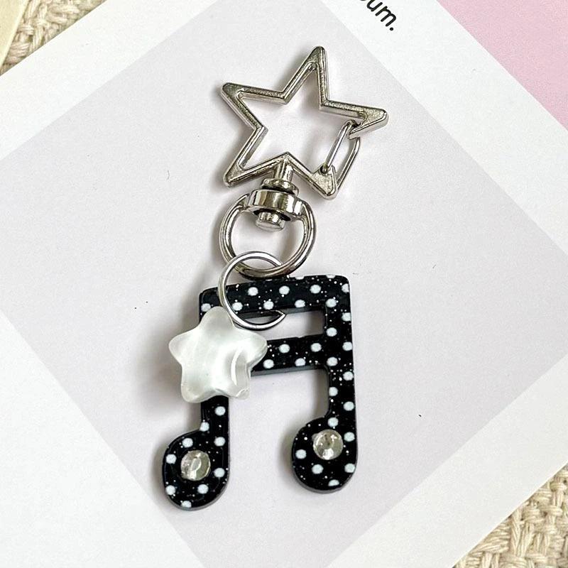Fashion Cartoon Acrylic Keychain Sweet Musical Note Shaped Keychain DIY Bag Charms Fashion Accessories