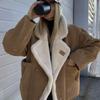 2026 Autumn/Winter European & American Women's Retro Lambswool Coat