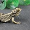 Classical Small Tea Pet Lizard Figurines Miniatures Pure Copper Decoration Accessories Desktop Toy Ornaments Vintage Simulation