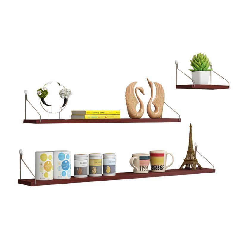 Punch-Free Wall-Mounted Iron Art Storage Rack for TV, Living Room, or Bedroom Décor.
