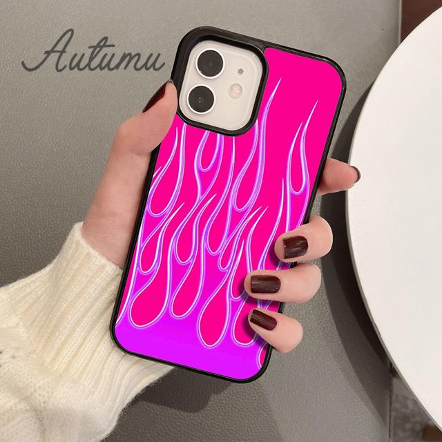 Flame Phone Case for iPhone 11 12 13 14 Pro Max Mini X XR XS SE 2020 5 6S 7 8 Plus Samsung Galaxy S21 S22 Cover Shell