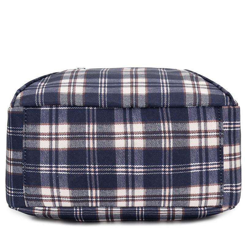 Campus Retro Plaid Backpack Junior Senior High School Student Schoolbag Girls Large Capacity Class Book Bag