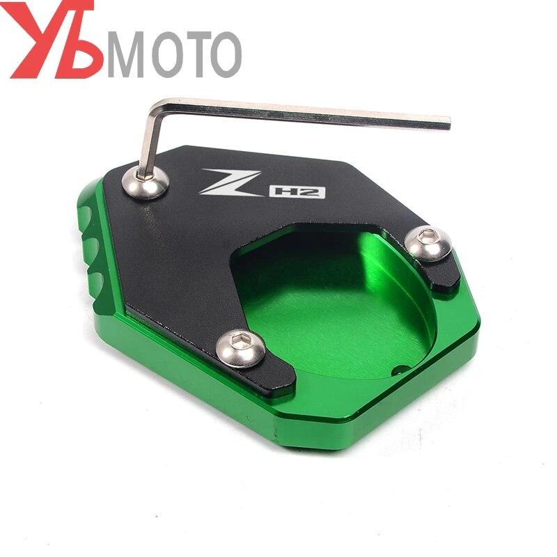 Kickstand Foot Side Stand Extension Pad Support Plate For KAWASAKI Z H2 ZH2 Zh2