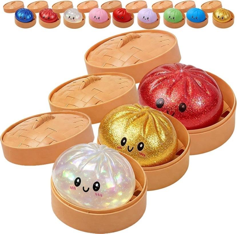 Γιγάντιο Squishy Παιχνίδι Ψωμάκι Ντάμπλινγκ, Αργής Ανάκαμψης Γκλίτερ Ντάμπλινγκ Μπαλάκι Στρες, Παιχνίδι Fidget Ανακούφισης Στρες για Σπίτι Γραφείο Ταξίδι