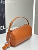 Women Retro Fashion Tote Handbag Solid Color Boston Bag Office Ladies Cowskin Genuine Leather Bag Single Shoulder Crossbody Bags
