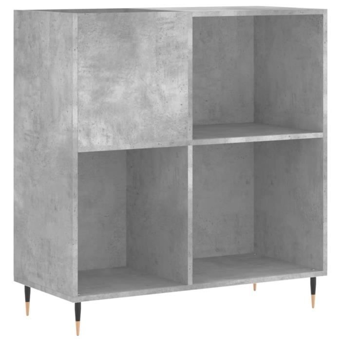 VidaXL Record Cabinet Concrete Grey 84.5x38x89 Cm Engineered Wood 831768