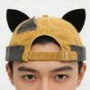 Adjustable Melon Docker Cap Cute Cat Ears Retro Skullcap Retro Style Beanie Hat  Outdoor