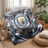 Manchester City Theme Blanket Soft Flannel Blanket Plush Throw Blanket Cozy Sofa Bed Blanket for Home Decor