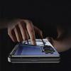 Transparent case for Samsung Galaxy Z Fold 8, with stand and glass for external screen, for MagSafe, black frame