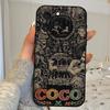 Movie Cartoon C-Coco Phone Case For IPhone 1716 15 14 13 Pro Max 11 12 Mini X Xs XR Black Silicone Cover