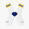 Men's Mid-calf Socks Spring and Summer Thin Pure Cotton Striped Trendy College Style Sports Men's Long Socks Women