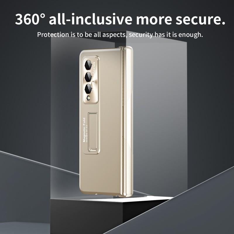 Magnetic Hinge Case Galaxy Z Fold4 Fold3 Shockproof Full Protection With Electroplated Lens Film
