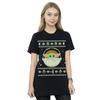 STAR WARS Womens/Ladies The Mandalorian The Child Christmas Cotton Boyfriend T-Shirt