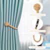 2PCS Wall Mounted Zinc Alloy Curtain Hook Simple Curtain Binding Rope Bedroom Living Room Decoration Curtain Buckle