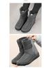Women's Winter 2025 Fleece-lined Long Tube Snow Boots - Warm, Lightweight, Polyurethane, Cotton