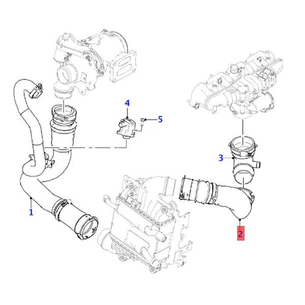 T2H9507 HX736F073A Turbocharger Hose for Jaguar XE X760
