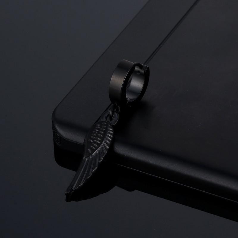 Punk Style Wing Gun Snake Pendant Earrings Stainless Steel Hiphop Geometric Stud Ear Jewelry Party Gifts For Women Girls