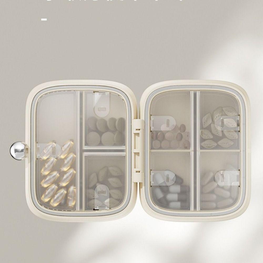 Sealed Double Layer Pill Organizer Mini Weekly Pill Box Vitamin Container Travel