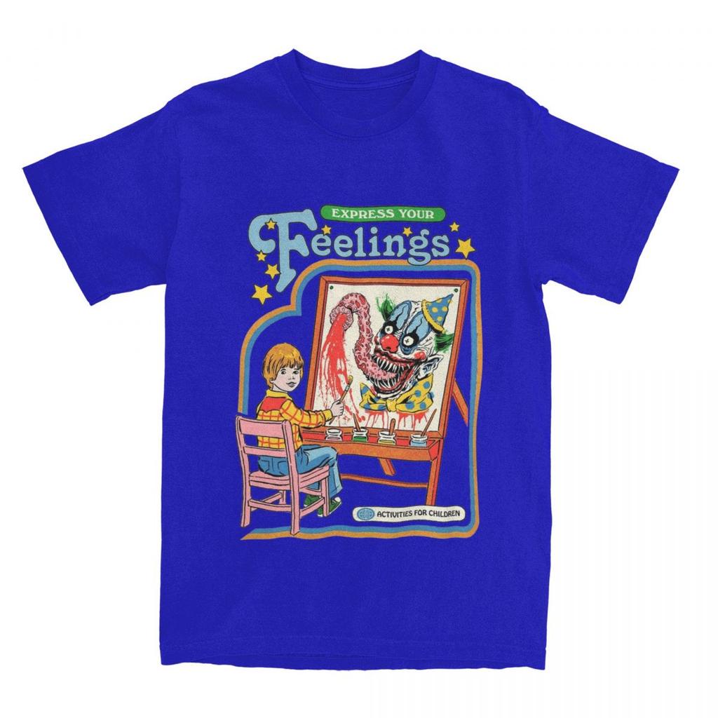 Men Women's Express Your Feelings Horror Art T Shirts Merchandise Creepy Artist Cotton T-shirt Clothing Awesome Tees New Arrival