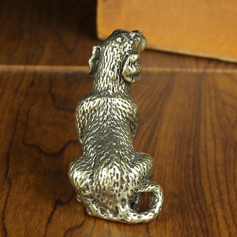 Tang Teng Copper Art, Brass Zodiac Dog Home Office Desktop Copper Crafts, Pure Copper Zodiac Ornament