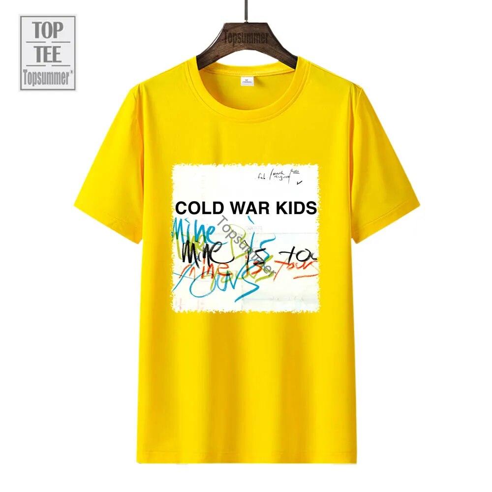 Mine Is Yours Album T Shirt Cold War Kids Tour T-Shirt Women'S Punk Streetwear Black T-Shirts Unisex'S Short Sleeve Clothes