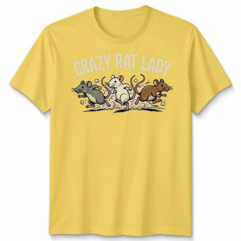 Crazy Rat Lady Rats Rodent Pet Owner Graphic Men’s T Shirt Women’s Tee 7 3XL