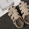 Leather bag head sandals women's summer wear new versatile platform muffin retro sandals women